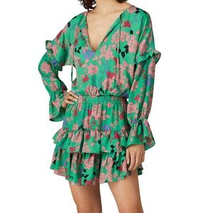 Misa Los Angeles Amalya green pink NWT size Medium